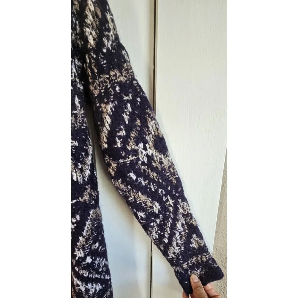 Lucky Brand western drapey open front cardigan coton wool blend woman Sz Small‎